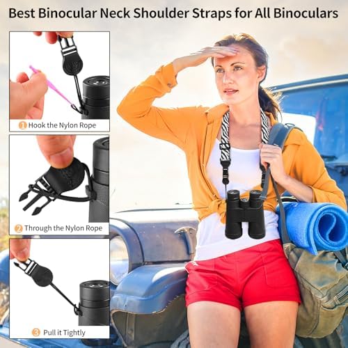 FIEIL Zebra Stripe Shoulder Strap, Adjustable Camera Strap with 2 Sets of Quick-Release Buckles, Comfortable Neck Strap for iPad, Tablet, Camera, Laptop, Binocular, Luggage Bag - Image 4