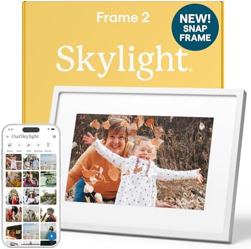 Skylight Digital Picture Frame 2 – 10" Full HD Touchscreen, Classic White by Skylight