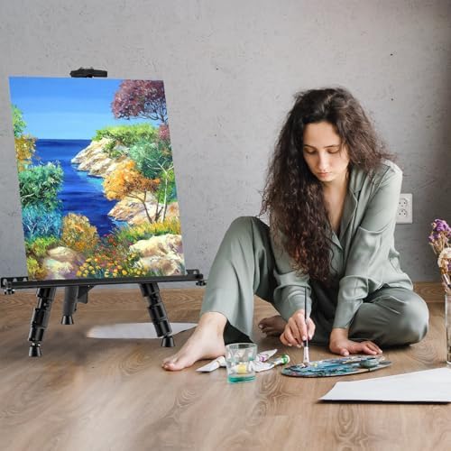 RRFTOK 17-66 Inch Adjustable Art Easel Stand for Painting and Sign, Black - Image 3