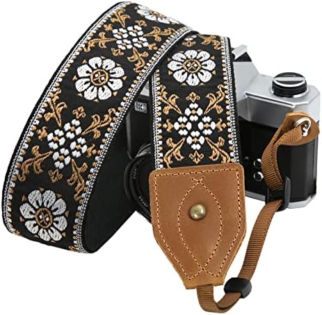 Padwa Lifestyle 2" Wide Classic Crazy Horse Art Cowhide Head Cotton Camera Straps for Photographers by PadwaLifestyleCameraStrap