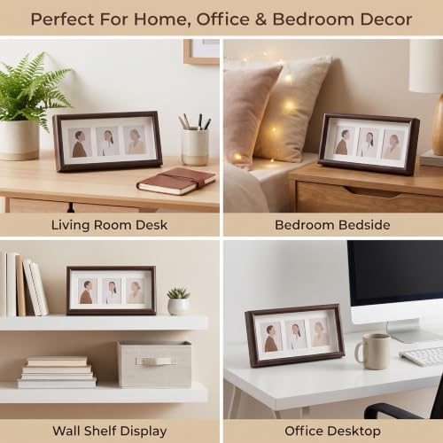 Multi Picture Frame 2x3 3 Picture Frame Wood Wallet Size Pictures Frames - Image 6