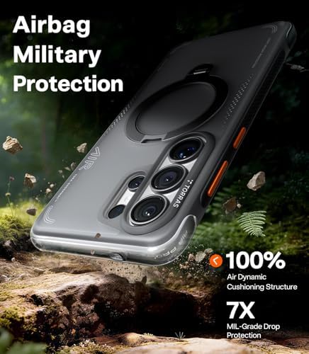 TORRAS Q3 Air for Samsung Galaxy S26 Ultra Case with Stand, Shadow Black - Image 3