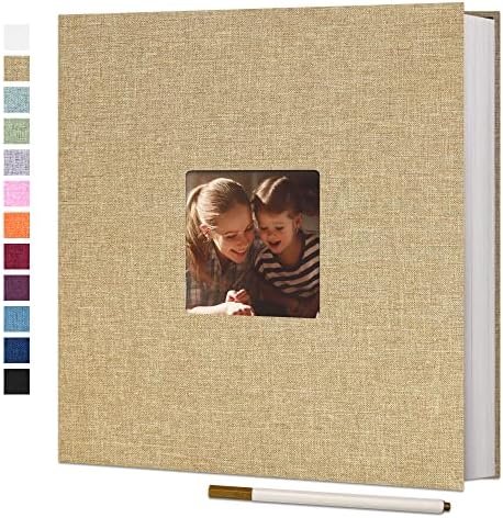 Vienrose Large Self Adhesive Photo Album with Window 13x12.6 40 Pages Khaki by Vienrose