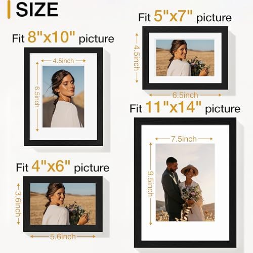 Vittanly 16 Pack Picture Frames Collage Wall Decor, Black - Image 6