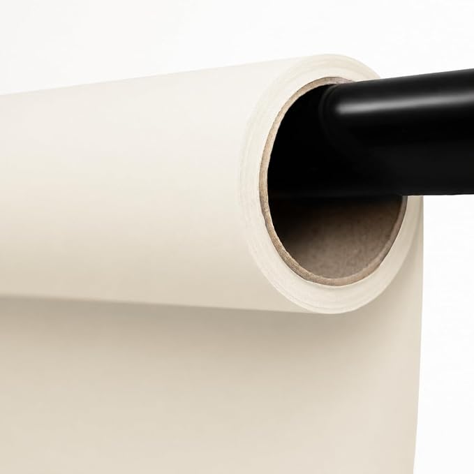Kate Seamless Paper Backdrop Snow White Paper Backdrop for Photoshoot (86''x32.8' Snow) by KateBackdropforPhotography