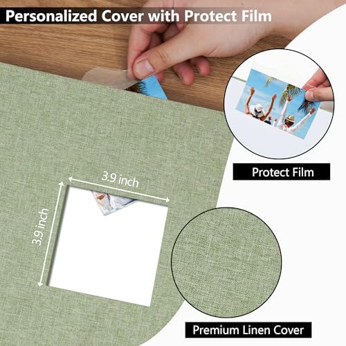 Vienrose Scrapbook Photo Album,12x12 Inch,3 Ring Binder,Green,100 Pages - Image 5