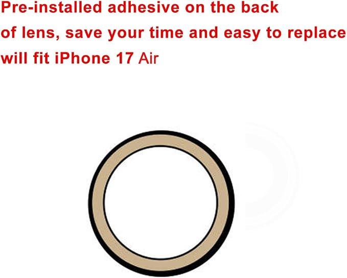 2 Sets OEM Back Rear Camera Lens Glass Replacement Compatible with iPhone Air 6.5 inches with pre-Installed Adhesive and Reparing Toolkit - Image 4