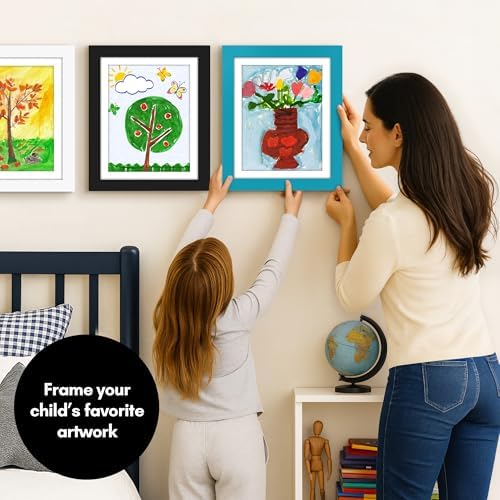 Americanflat 8.5x11 Changeable Kids Art Frame - Aquamarine - Image 2