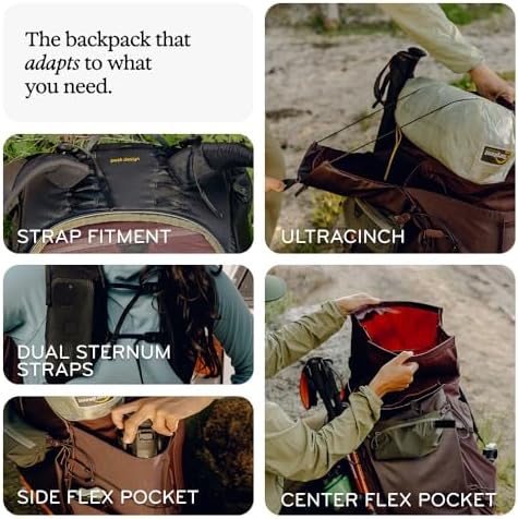 Peak Design Outdoor Backpack 45L, Kelp, Lightweight Internally-Framed Backpack, Ultra Cinch Roll-Top Design, Ideal for Hikes, Camera Carry and Travel, Versatile Backpack for Men and Women - Image 2