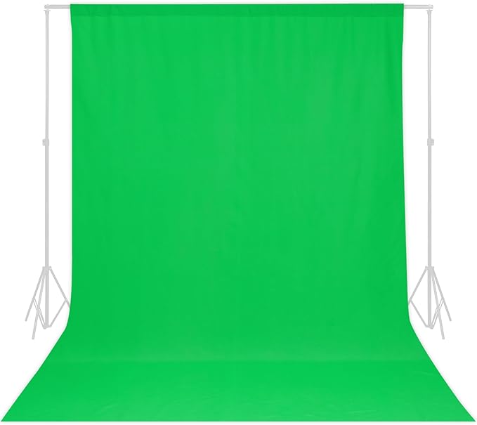 TRLYC Green Photography Backdrops 10x12 FT Seamless Background for Studio | Green Backdrop for Photoshoot Video Backgrounds Screen Party Wrinkle-free Polyester Non-Glare Rod Pocket Easy Setup by TRLYC