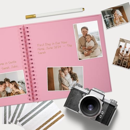 Vienrose Scrapbook Album,80 Pages,10x10 Inch,Candy Pink - Image 3
