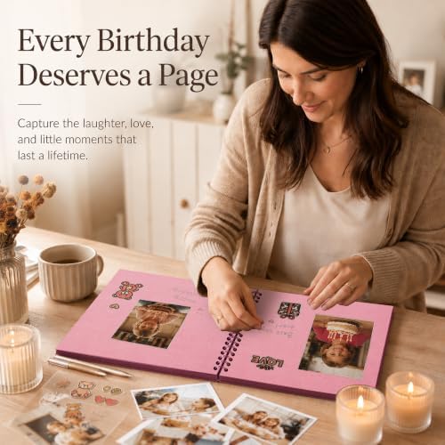 10x10 Inch DIY Scrapbook Album 40 Pages (20 Sheets), Hardcover Kraft Paper - Image 5