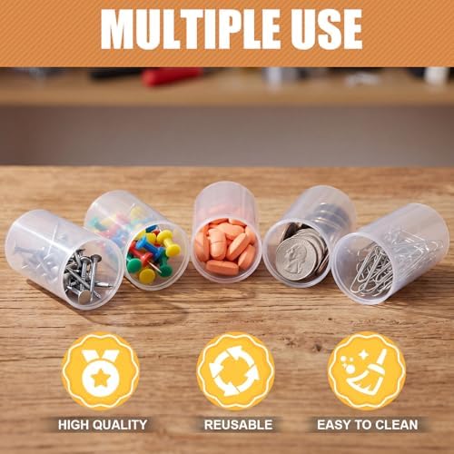 JOVITEC Clear 20 Pack Film Canisters with Caps, 35 mm Empty Camera Reel Storage Containers Case with Lids, Films Developing Processing Tube for Storing Films, Small Accessories - Image 4