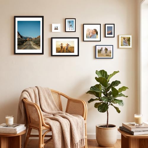 10x10 Picture Frame Set of 4 with Real Glass, Wall & Tabletop Display - Image 7
