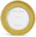 Cuspin 6x6 Round Gold Picture Frame, Vintage Woven Circle Photo Frame by Cuspin