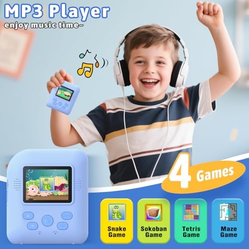 Okaloka Kids Instant Print Camera Toys,1080P HD Toddler Digital Video Camera,Christmas Birthday Gifts for Girls Boys Age 3-12 Year Old - TF Card Included (Blue) - Image 5