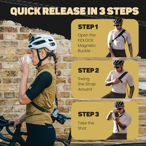 Lumiere & Co. Fidlock Magnetic Cycling 3 Point Camera Strap, Magnetic attachment for fast on and off attachment on the bike - Image 6