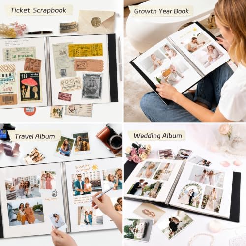 RECUTMS Self Adhesive Photo Album, 60 Pages Magnetic Scrapbook Album - Image 6