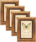 XUANLUO 4x6 Picture Frames Set of 4,Rustic Retro Photo Frame(Gold) by XUANLUO