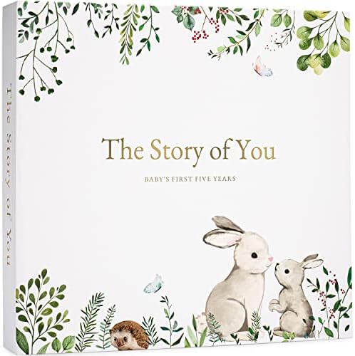 Keepsake Baby Memory Book – Timeless Gender Neutral First 5 Year Baby Book by ZIRIZANE