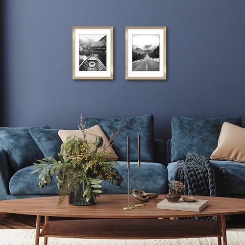 Americanflat 12x16 Picture Frame 2-Pack - Matted to 9x12 - Gold - Image 5