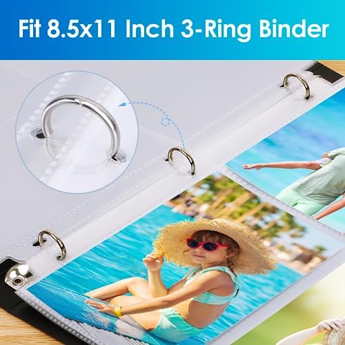 MaxGear 30 Pack 4x6 Photo Sleeves for 3 Ring Binder (180 Pictures),3 Pocket - Image 5