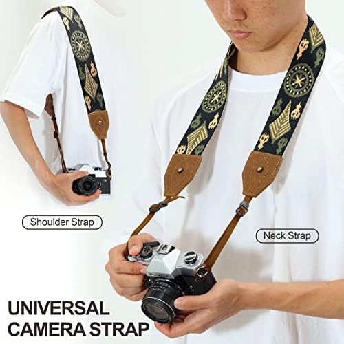 Padwa Lifestyle 2" Wide Classic Crazy Horse Art Cowhide Head Cotton Camera Straps for Photographers - Image 3