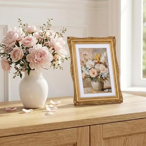 Gold Vintage Picture Frame 5x7, Antique Ornate Photo Frame Decor - Image 6