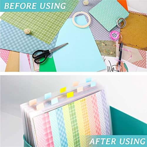 Caydo 82 Pieces Scrapbook Paper Storage Organizer with 120 Pieces Sticky - Image 4