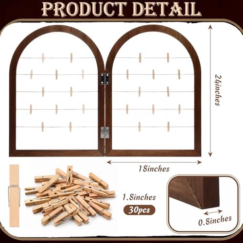 Briwooody 2 Panel 24 x 18 Inch Photo Display Board Frame - Image 2