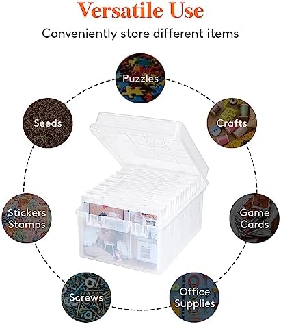 Lifewit 9 Pcs 5"x7" Photo Storage Box, Acid-Free, Clear - Image 3