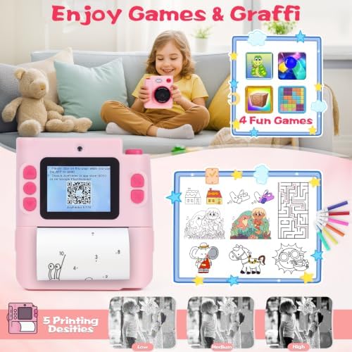 Cudinham Kids Camera Instant Print, Gifts for Age 3-12 Kids, 5 Rolls Paper - Image 5