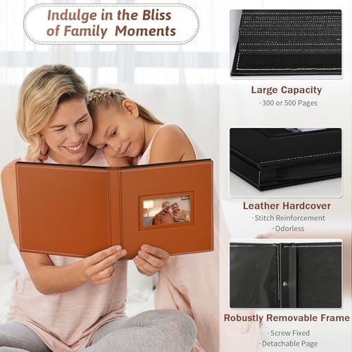 Popotop 4x6 Photo Album Holds 800 Pictures, Vegan Leather Hardcover - Image 4