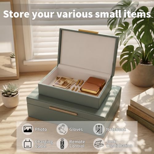 Decorative Storage Boxes with Lids Set-2 Store Photos, Letters Memory Box - Image 4