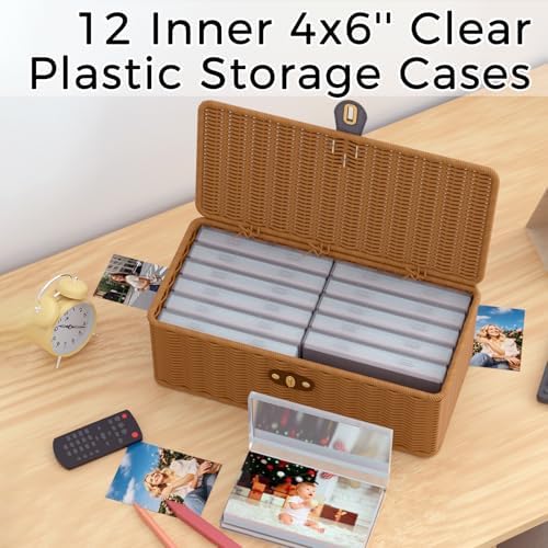 Decorative Photo Storage Box with 12 Inner Plastic Cases for 4x6 Photos - Image 2