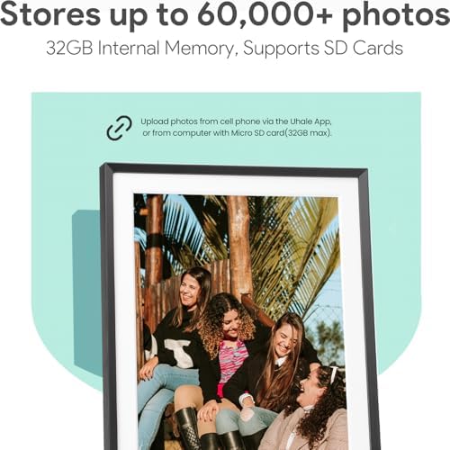 Euphro 15.6'' Digital Picture Frame with 1920x1080 IPS Touch Screen, Smart Digital Photo Frame with 32GB Storage, Easy Setup to Share Photos/Videos via Free App - Image 3