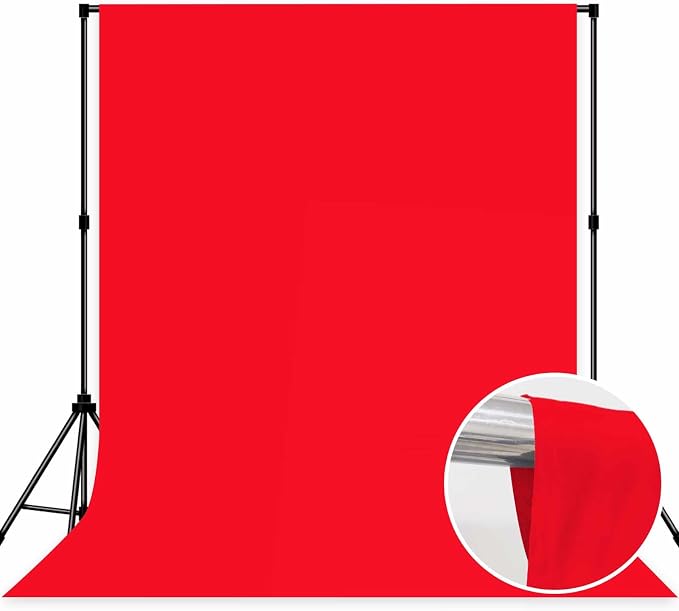 Red Photo Backdrop Cloth Professional Photography Background 8x10ft | Seamless Design eliminates Wrinkle Portrait Photography Wedding Dark Theme Decorations - Image 2