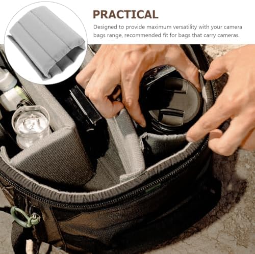 6 Pcs Camera Bag Divider Plug-in:Dividers Shockproof Protecting Camera Lens for Bag Organizer-Inserts with Suede Roller Partition and Side Pocket for Travel Photography Enthusiast Professional - Image 6
