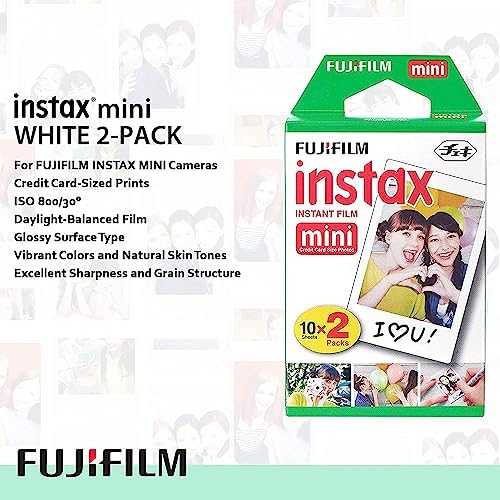 Fujifilm Instax Mini EVO Hybrid Brown Instant Camera | Instax Mini Twin Pack Instant Film | 32GB microSD Card with Adapter | Brown Camera Case - Image 7