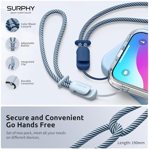 SURPHY 2 Pack Phone Lanyard, Phone Wrist Strap for Case, Camera Wrist Strap - Image 4