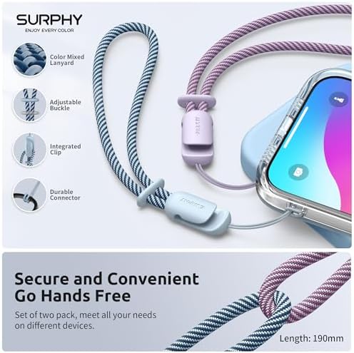 SURPHY 2 Pack Phone Lanyard, Phone Wrist Strap for Case, Camera Wrist Strap - Image 2