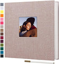 potricher Large Self Adhesive Photo Album 80 Pages, Linen cover, Beige by potricher
