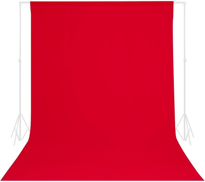 TRLYC Red Photography Backdrops 10x10 FT Seamless Background for Studio | Red Backdrop for Photoshoot Video Backgrounds Screen Party Wrinkle-free Polyester Non-Glare Rod Pocket Easy Setup by TRLYC