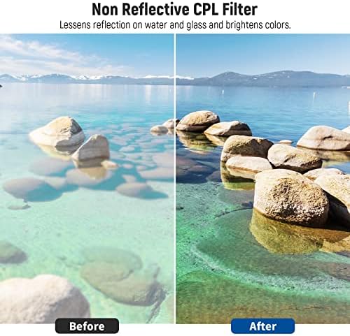 NEEWER 55mm ND Filter Kit and Lens Accessories, ND2 ND4 ND8 UV FLD CPL(Circular Polarizing) Filter Set with Lens Cap/Tulip Shaped Lens Hood - Image 3