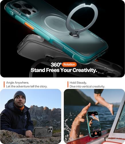 TORRAS Ostand Q3 Air for iPhone 16 Pro Max Case with Stand, Shockproof - Image 4