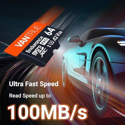 Vantrue 64GB microSD UHS-I U3 Memory Card with Adapter for Dash Cams - Image 4