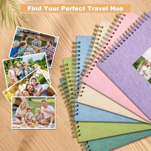 Scrapbook Photo Album Linen Cover, 10 x 10 Inch Hardcover Kraft White Pages Memory Book, for Travel Wedding Guest Book Christmas Baby Shower (20 Sheets/ 40 Pages,Light Purple) - Image 7