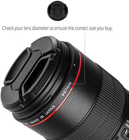67mm Lens Hood Set, Collapsible Rubber Lens Hood with Filter Thread + Reversible Tulip Flower Lens Hood + Center Pinch Lens Cap + Microfiber Lens Cleaning Cloth, Canon EW-73B Replacement - Image 2