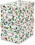 GUOZI Collapsible Storage Box, Decorative Memory box with Lid & Metal Reinforced Corners, Cardboard File Box with Handles, Organizer Gift Box for Keepsake Toy Photos Office Nursery Wardrobe Bookshelf by GUOZI