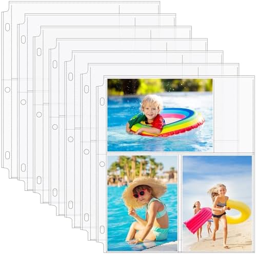 MaxGear 120 Pack 4x6 Photo Sleeves for 3 Ring Binder (720 Picture),3 Pocket by MaxGear
